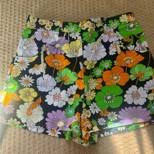 Maje floral printed cotton shorts